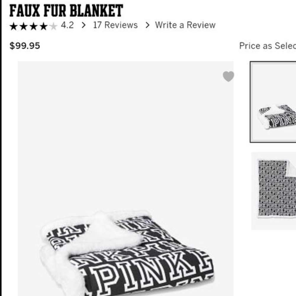 Pink faux fur blanket